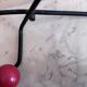 Wall coat rack Roger Feraud, metal and wooden balls.