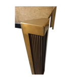 Table basse Peter Ghyczy verre et bronze grande édition