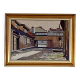 Original Oil on Canvas – “Side Street” by Yo Johansson – Signed, Framed
