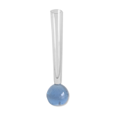 Vintage fine soliflore glass vase with blue ball in murano bubble glass at the base