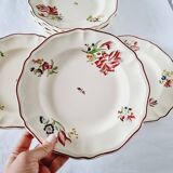 9 Terre de Fer Sarreguemines Flat Plates Rare Model from the Strasbourg Series