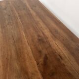 Solid walnut farmhouse table with spindle legs