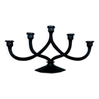 Brutalist wrought iron candlestick