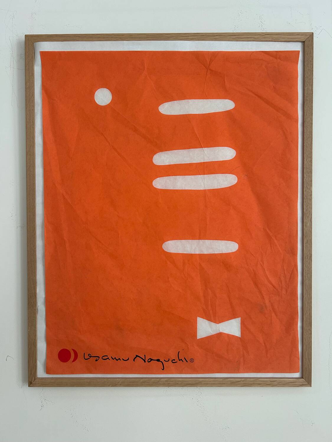 “Bowtie” silkscreen poster on washi paper by Isamu Noguchi
