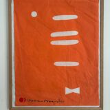 “Bowtie” silkscreen poster on washi paper by Isamu Noguchi