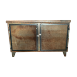 Old steel workshop cabinet