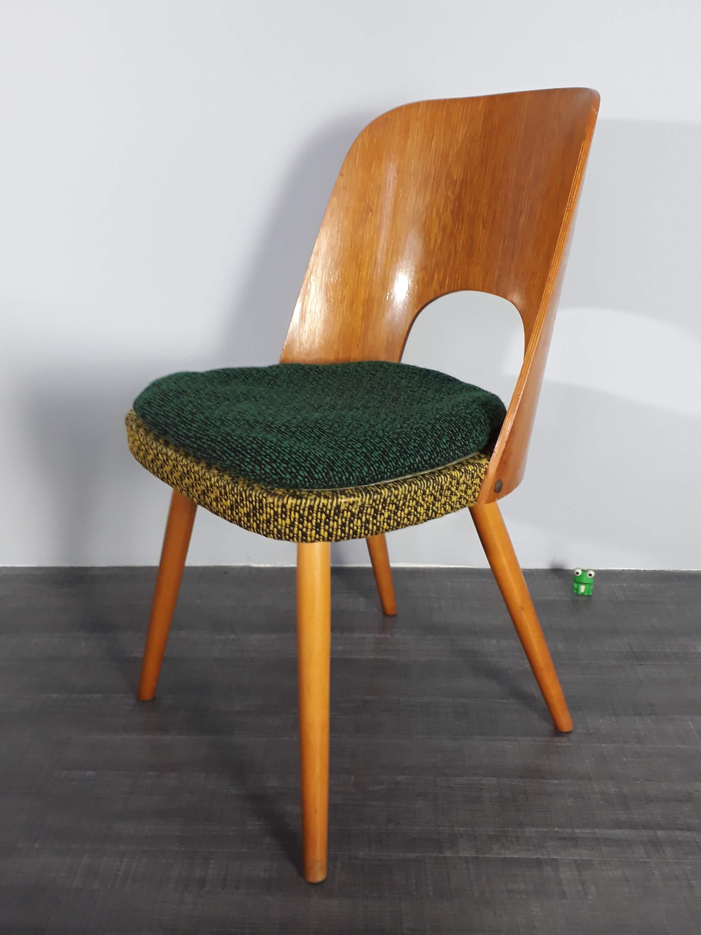 Set 4 chairs in beech Jirak Mid-Century Czechoslovakia 1960 s
