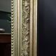 Large vintage French mantel mirror baroque wooden frame