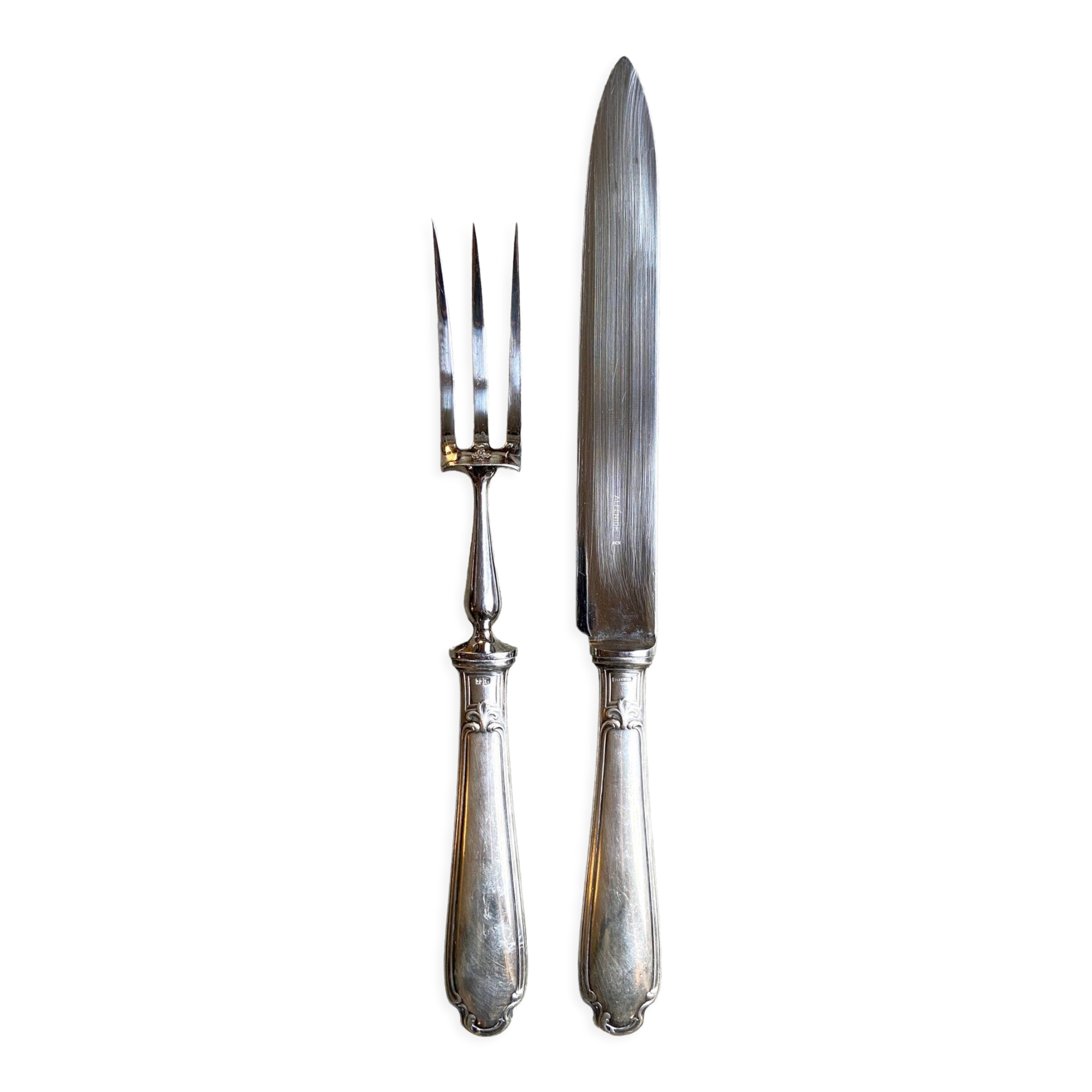 Christofle service cutlery in silver metal
