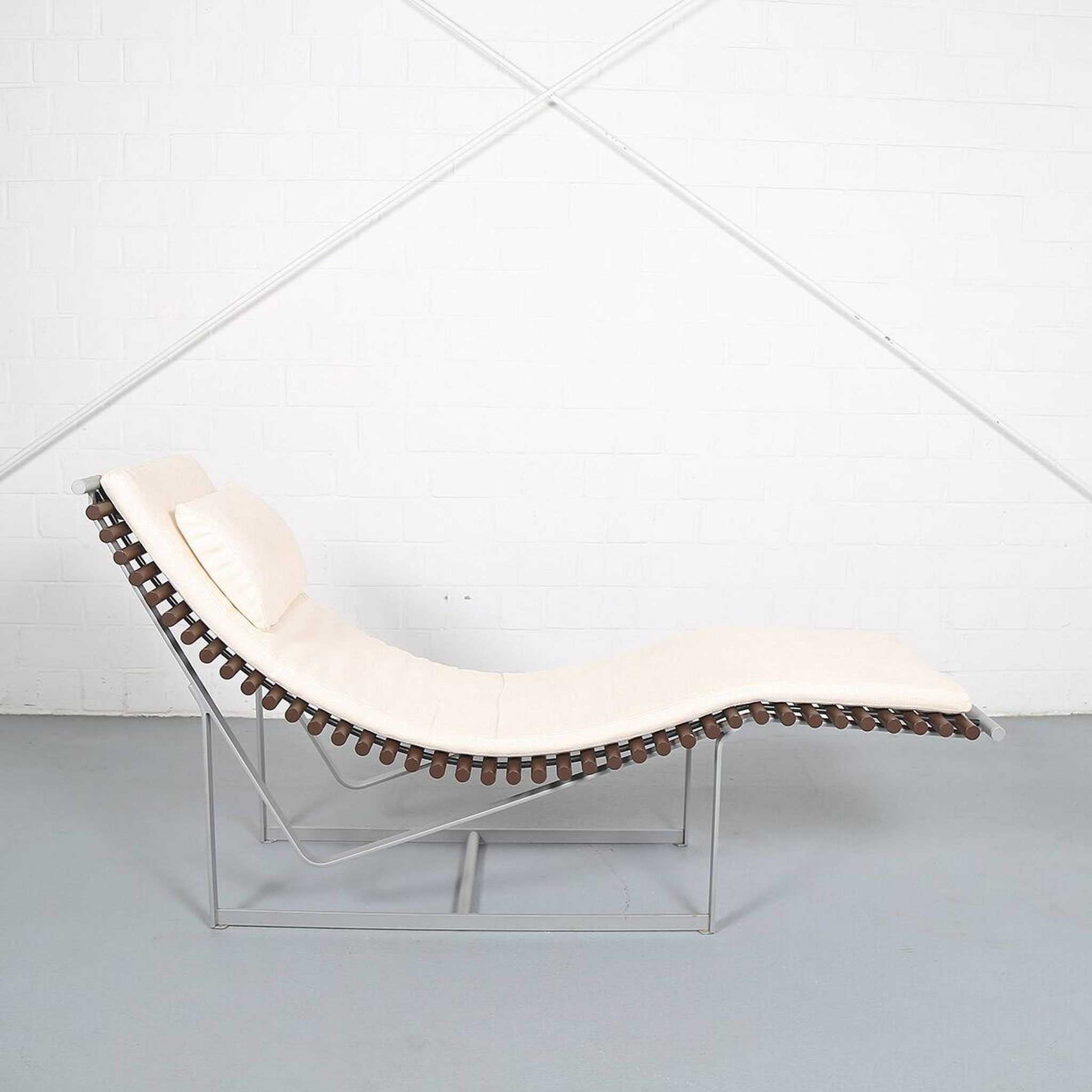 German Spine Back Lounge Chair Chaiselongue by Peter Strassl 70s
