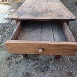 19th century country farm table in oak