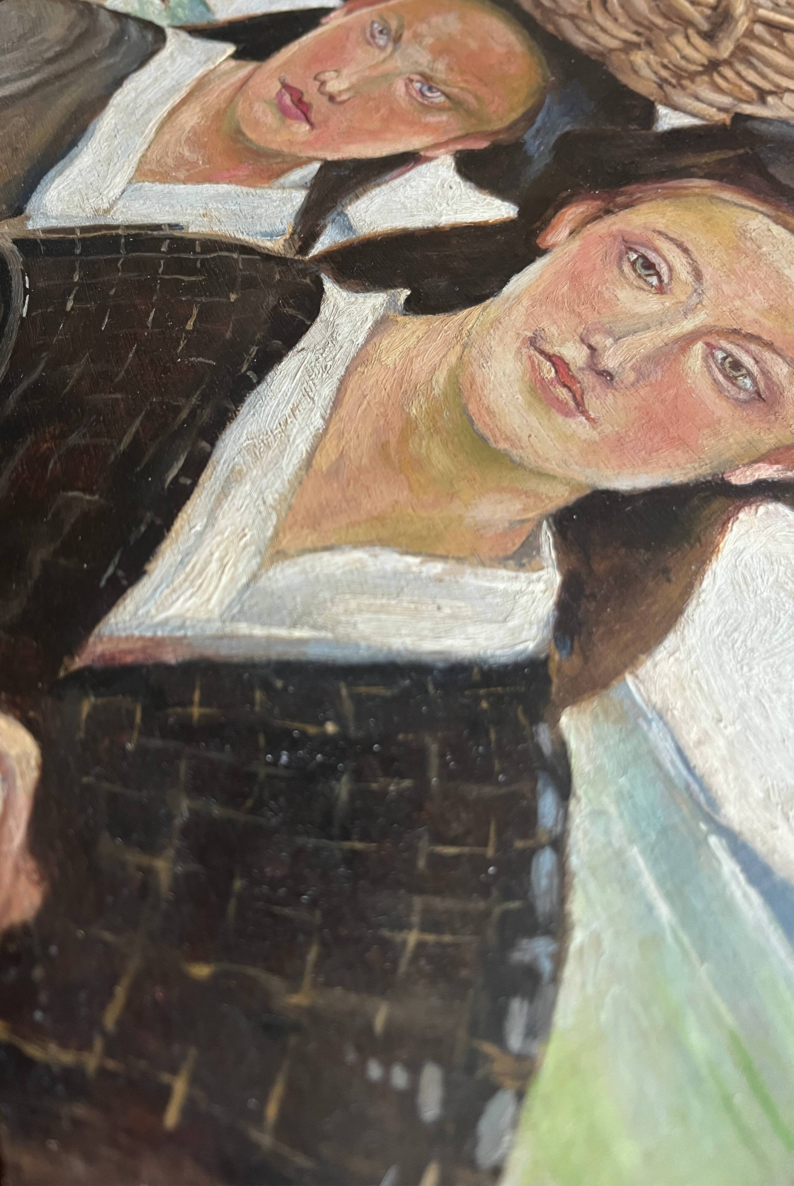 HSP painting "Return from fishing" in Brittany? 1940 Steff / Burdy