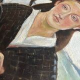 HSP painting "Return from fishing" in Brittany? 1940 Steff / Burdy