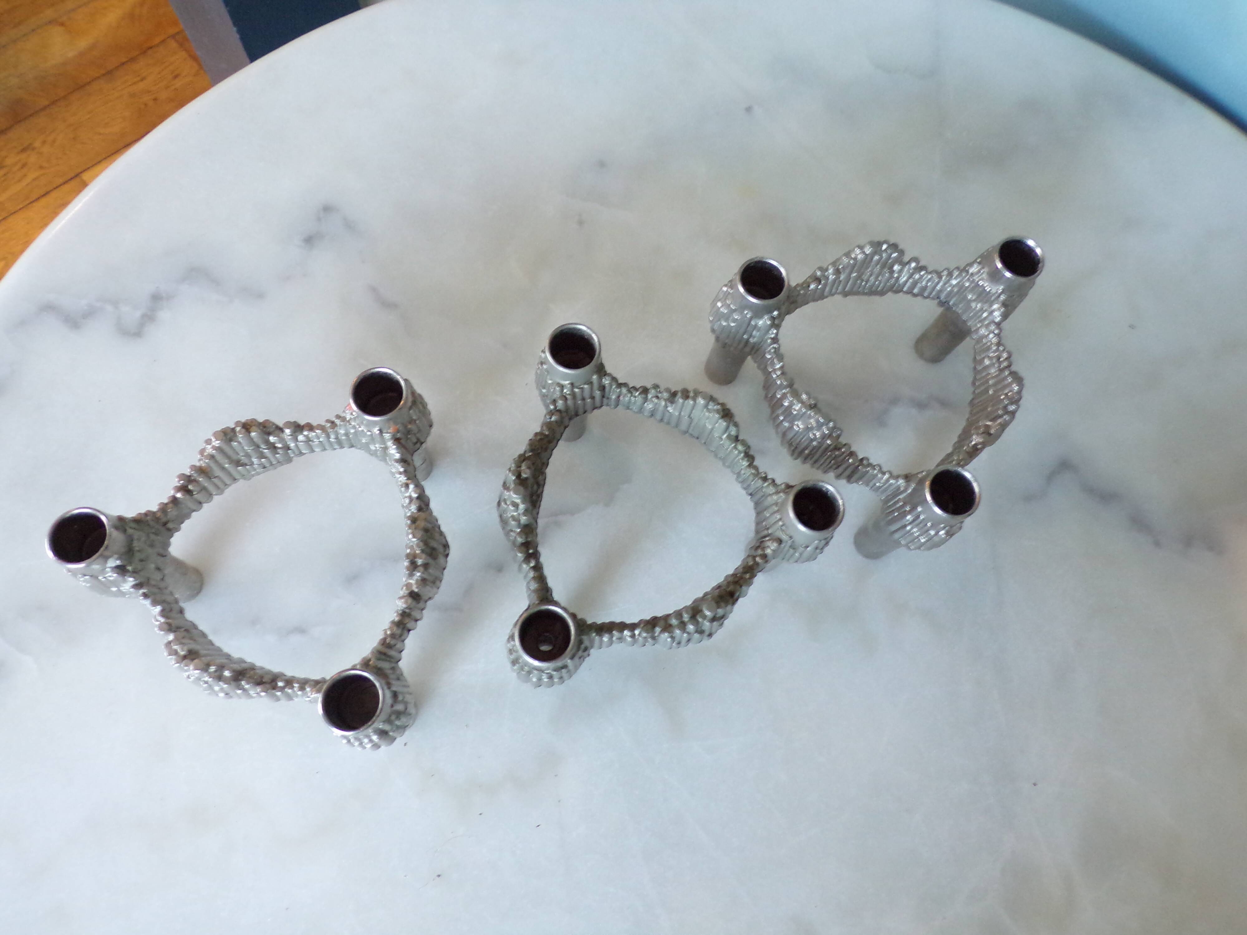 3 Nagel Quist candle holders