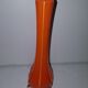 Vase soliflore en verre orange vintage