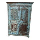 Ancienne armoire de Shekhawati en teck birman