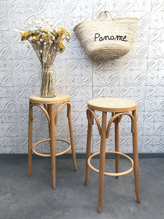Cane bar stool