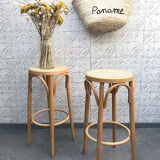 Cane bar stool