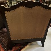 Baroque living room in burgundy velvet and wood