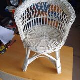 Vintage rattan children's armchair