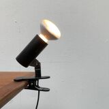 Minimalist postmodern clamp lamp by Erco, 1980s.