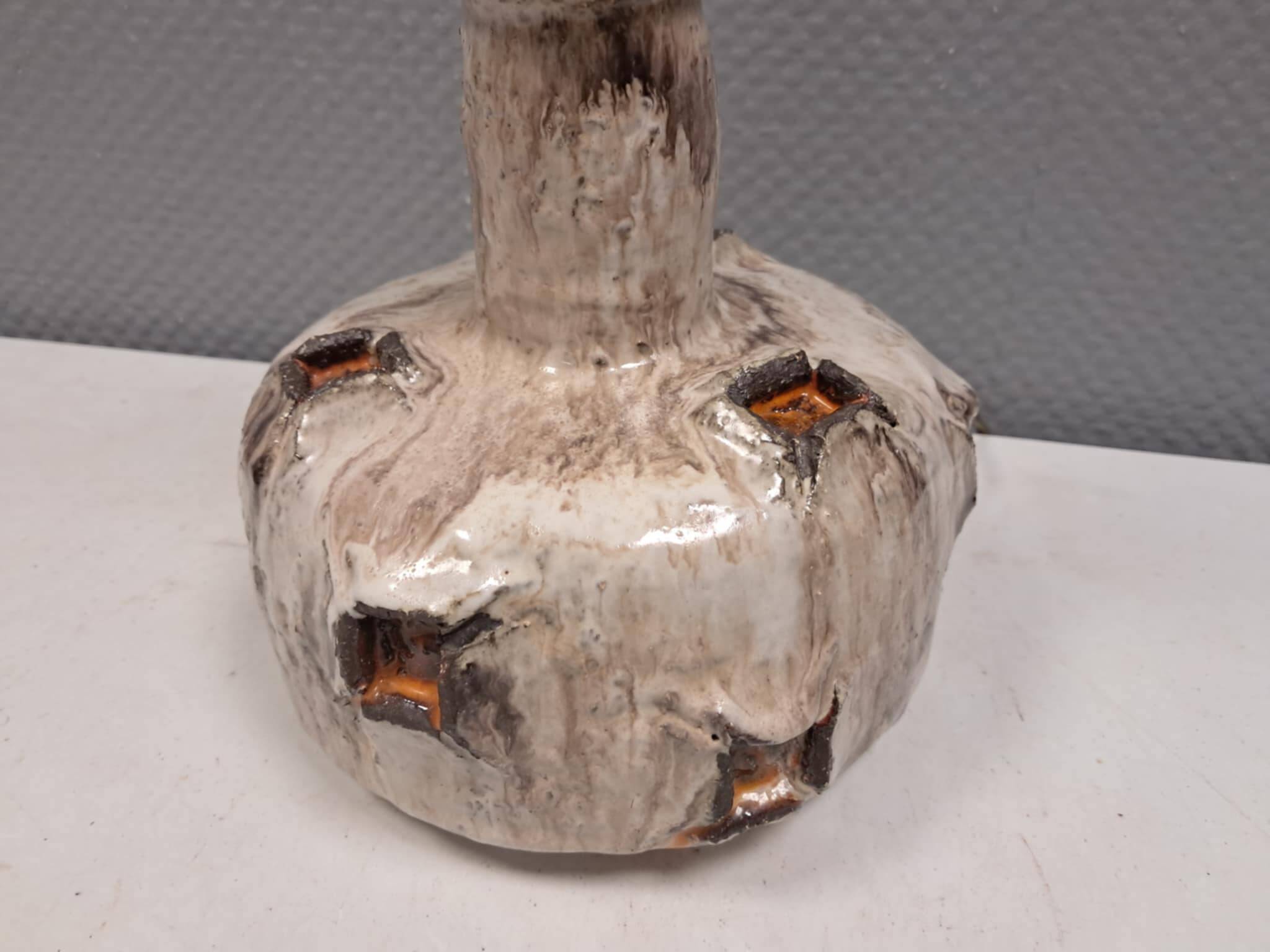 Danish ceramic table lamp from Samsø ceramics 1970-80s