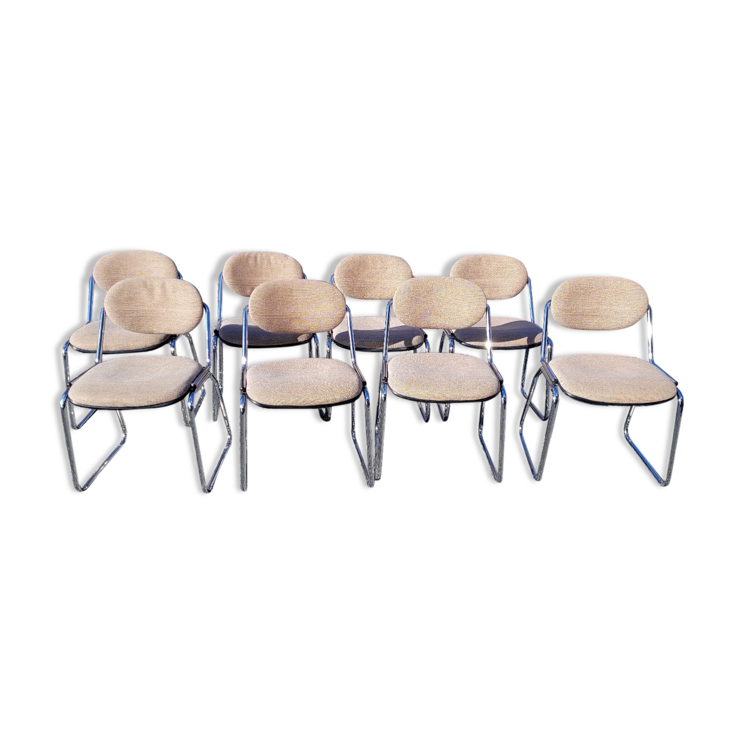 Set of 8 vintage office chairs