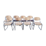 Set of 8 vintage office chairs