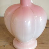 Pink and white opaline ewer