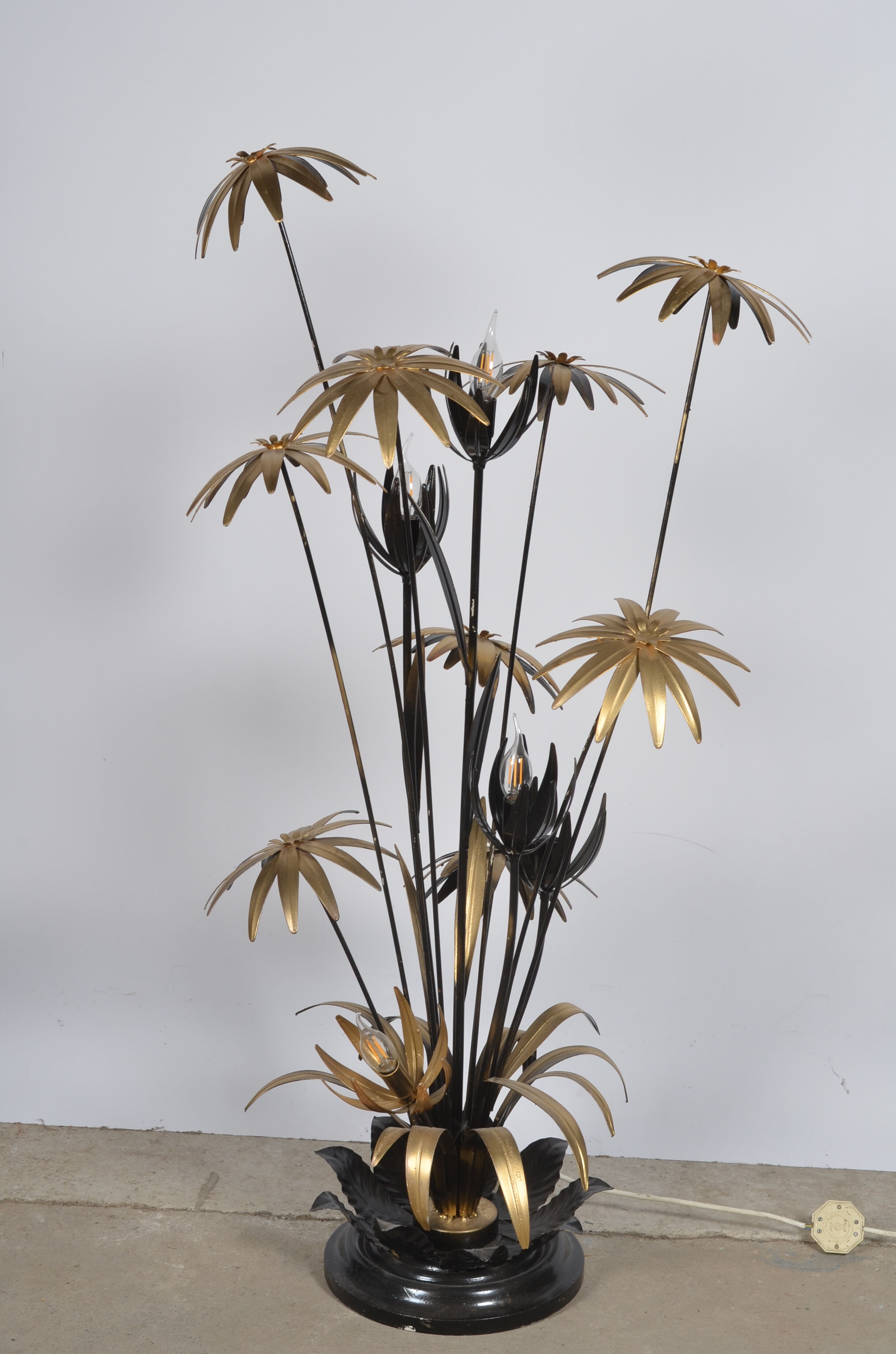 Lampadaire floral Hans Kogl pour Jansen 1970
