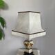 Living room lamp in cracked earthenware style, handmade decoration, 20th century