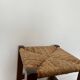 Vintage straw wood stool