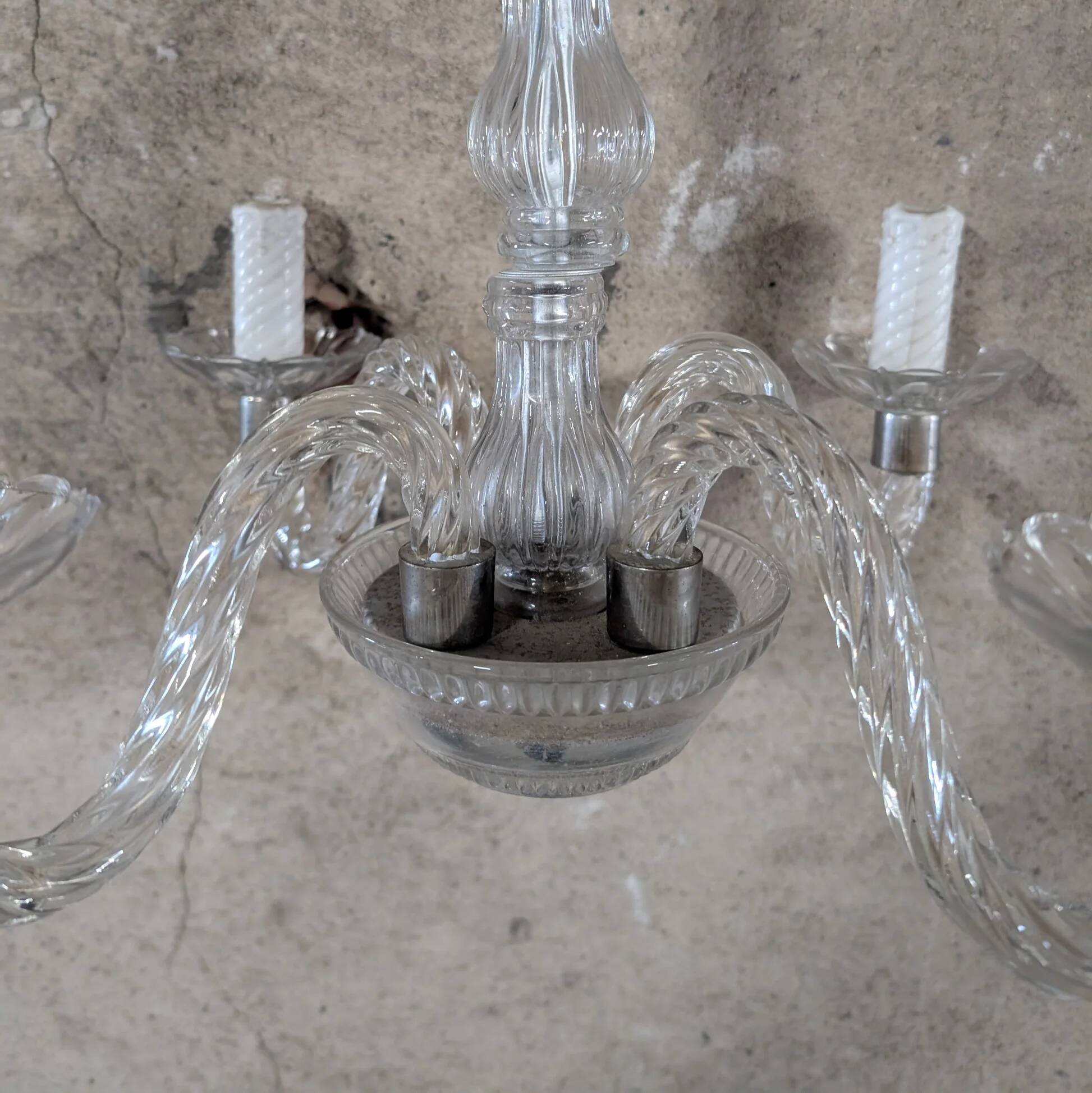 Glass chandelier