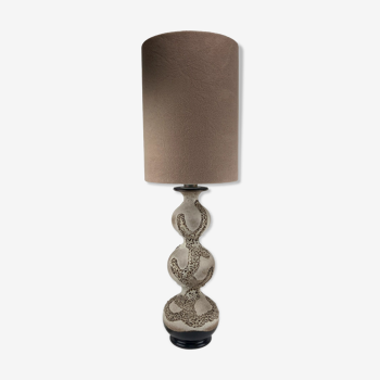 Free form bubbly wavy ceramic table lamp by Kaiser Leuchten, Germany 1960s