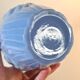 Art Deco opaline blue vase – Flowers in relief
