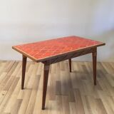 Ceramic and rattan dining table