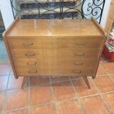 Vintage oak chest of drawers from the 60s