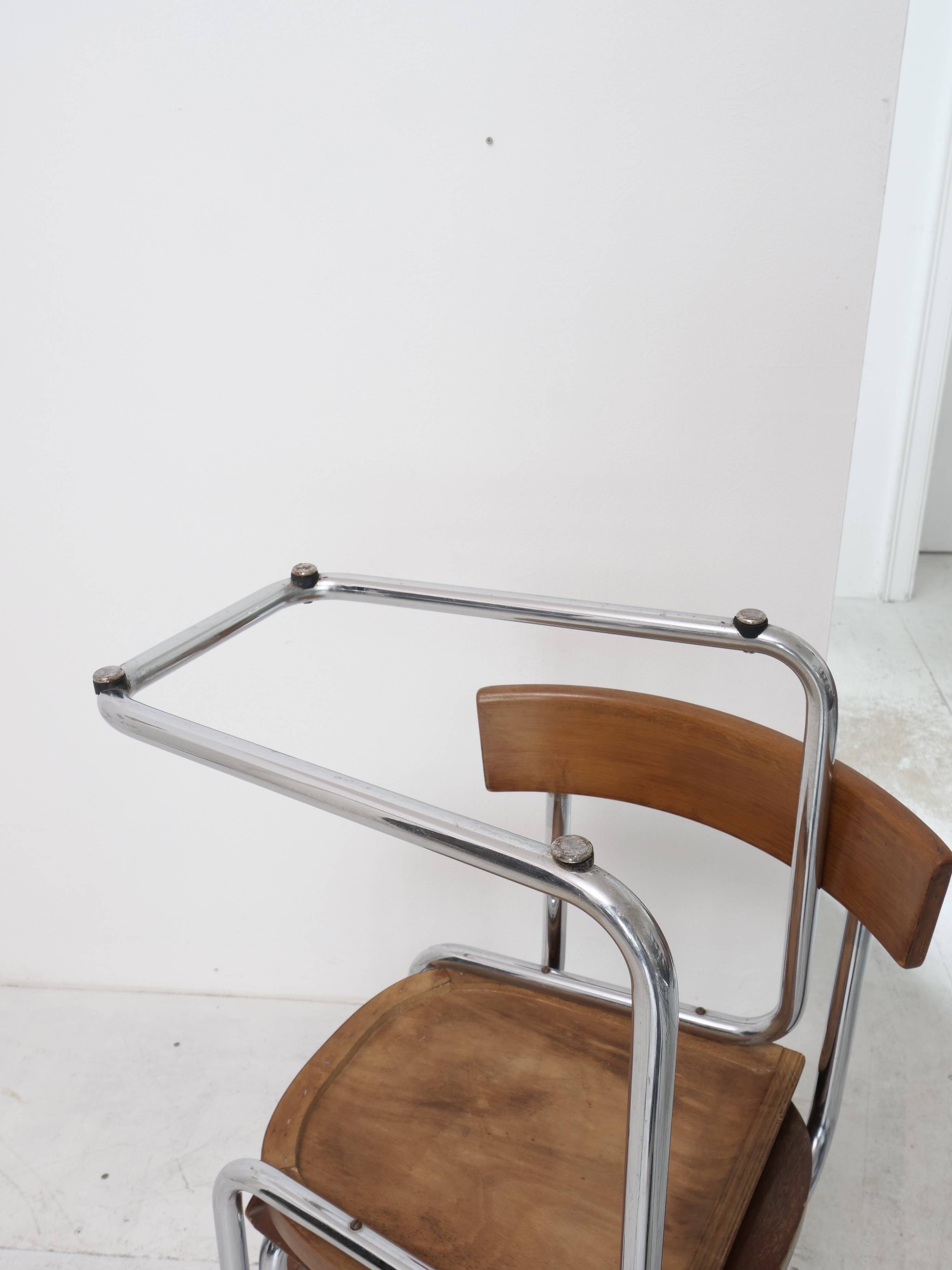 Bauhaus tubular design chairs, pair