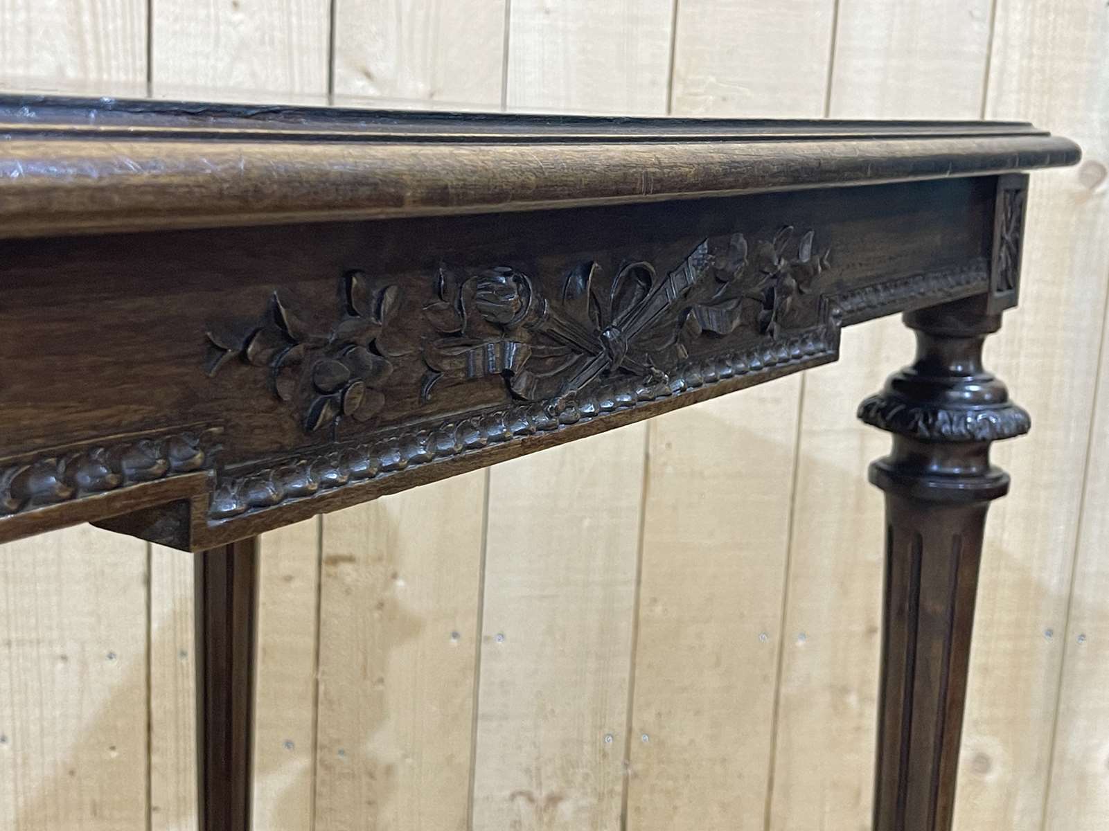 Table desk-Pedestal table style Louis XVI early twentieth century in beech