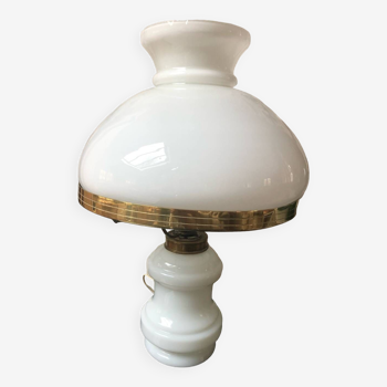 Opaline seventies lamp