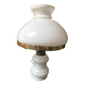 Opaline seventies lamp