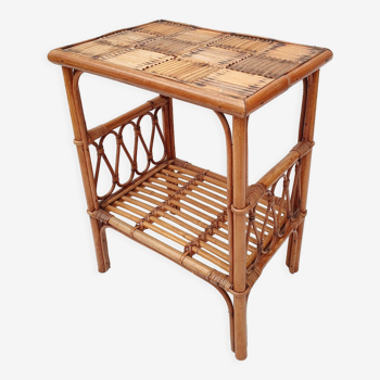 Rattan bedside table