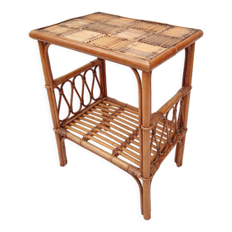 Rattan bedside table