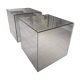 Pair of amber mirror cubes