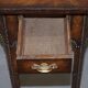 Antique Leather Studded Console Table in Gothic Pugin Style Restored