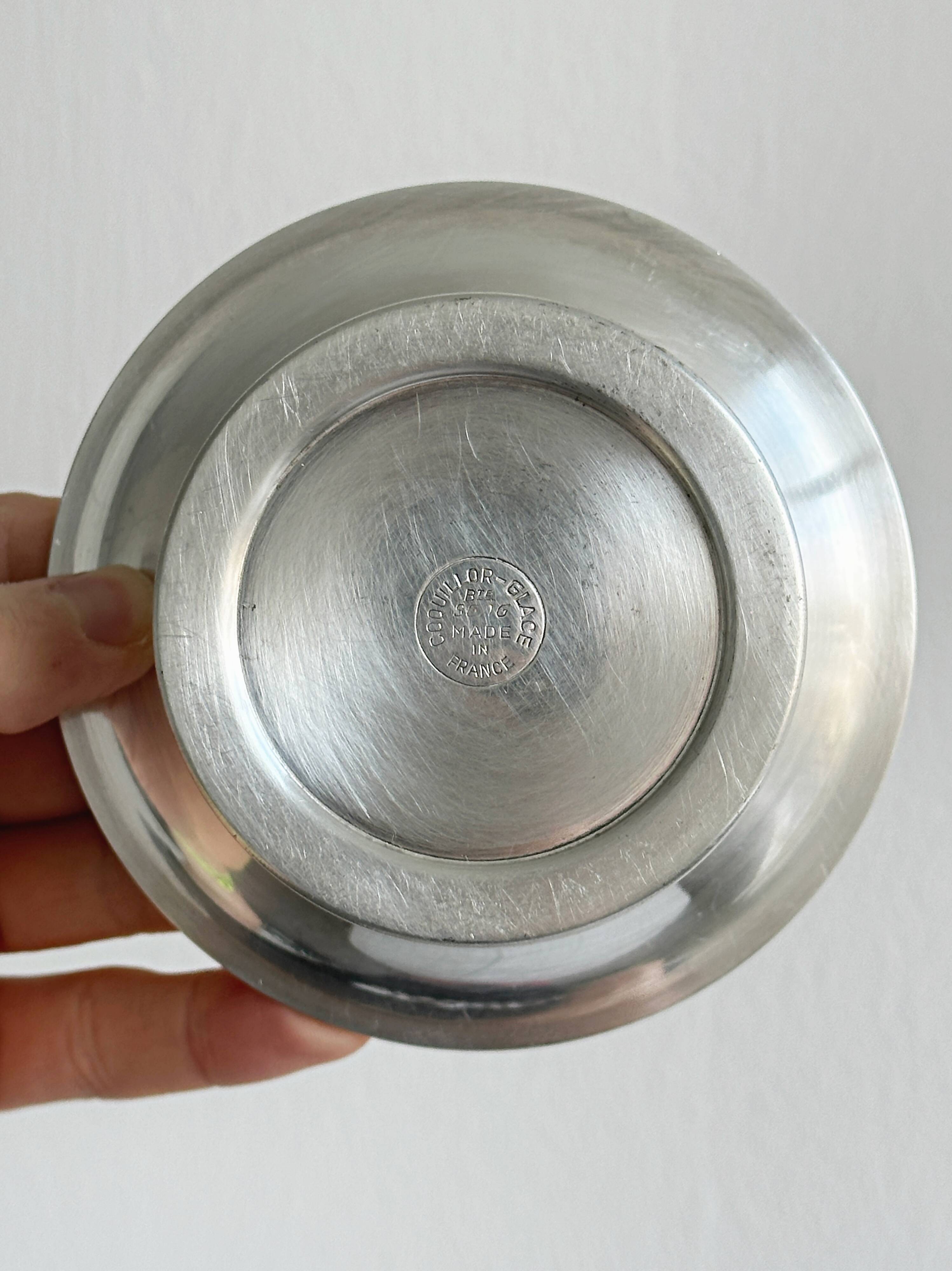 Silver-plated metal butter dish Coquillor
