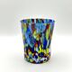 Set of 6 blown glass glasses with Murano murrine.