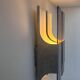 Vintage double wall lamp in metal and perspex, France 1970s