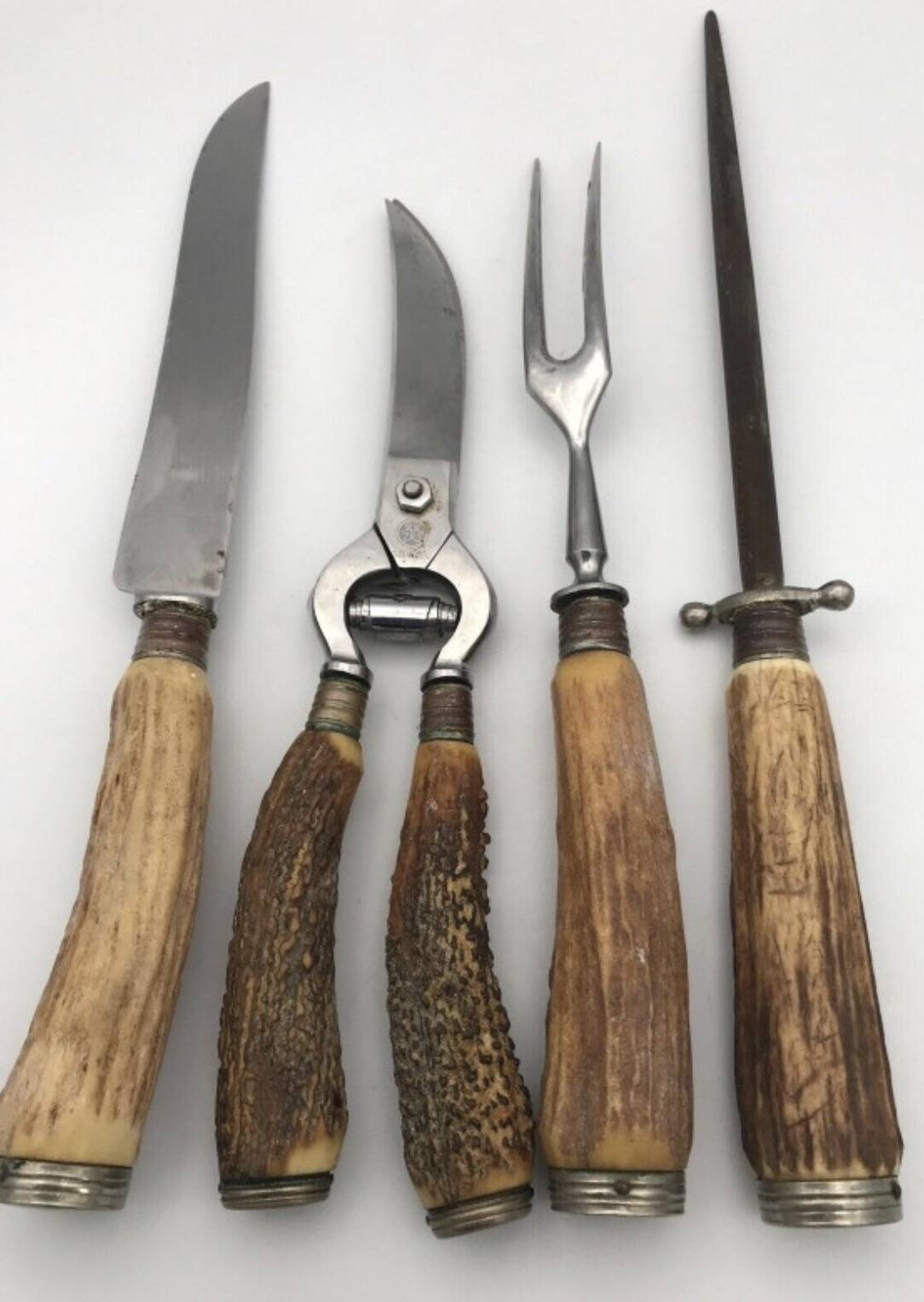 Service set cutlery, ironwood and stainless steel, Solingen