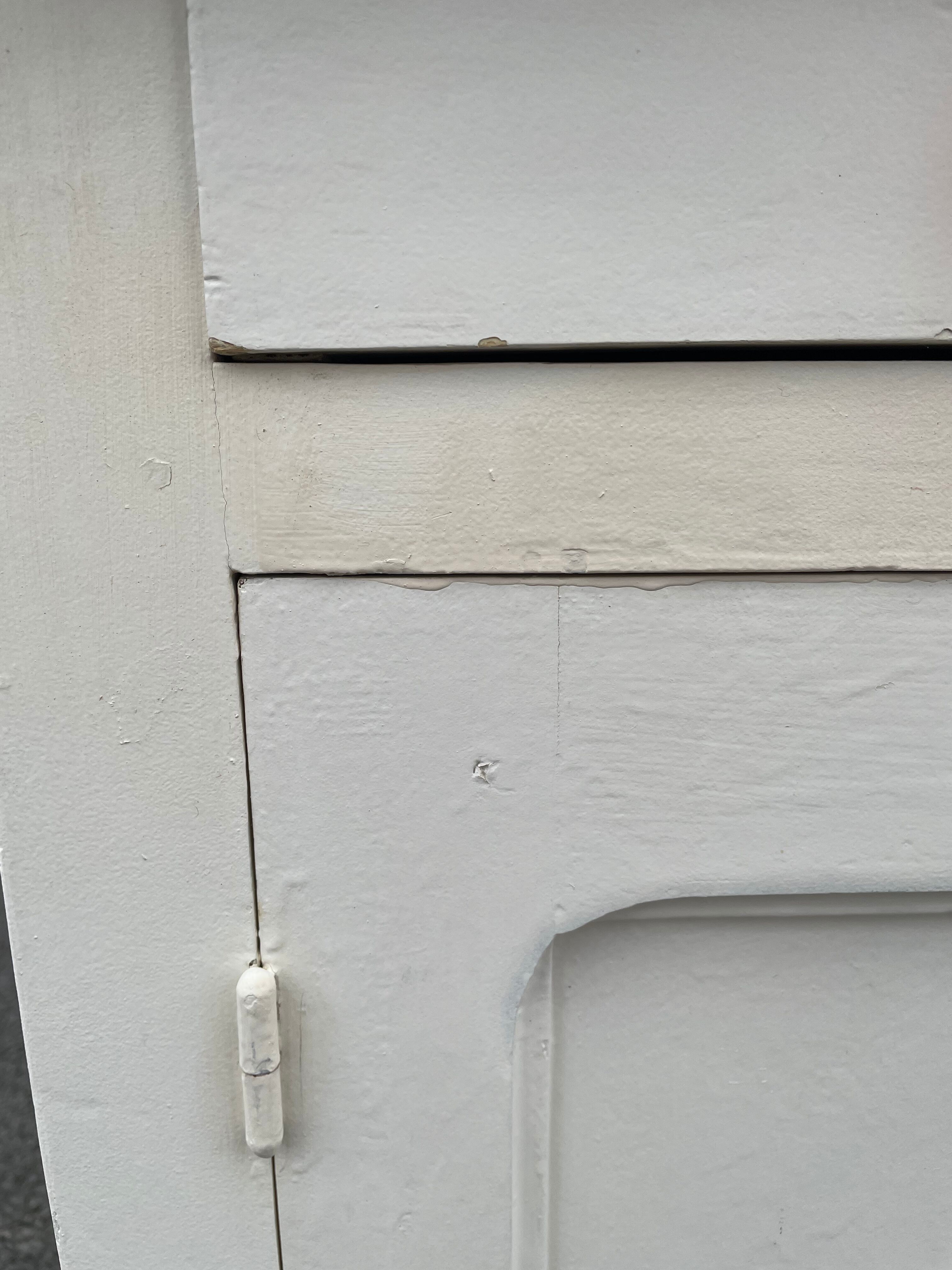 Moulded white sideboard